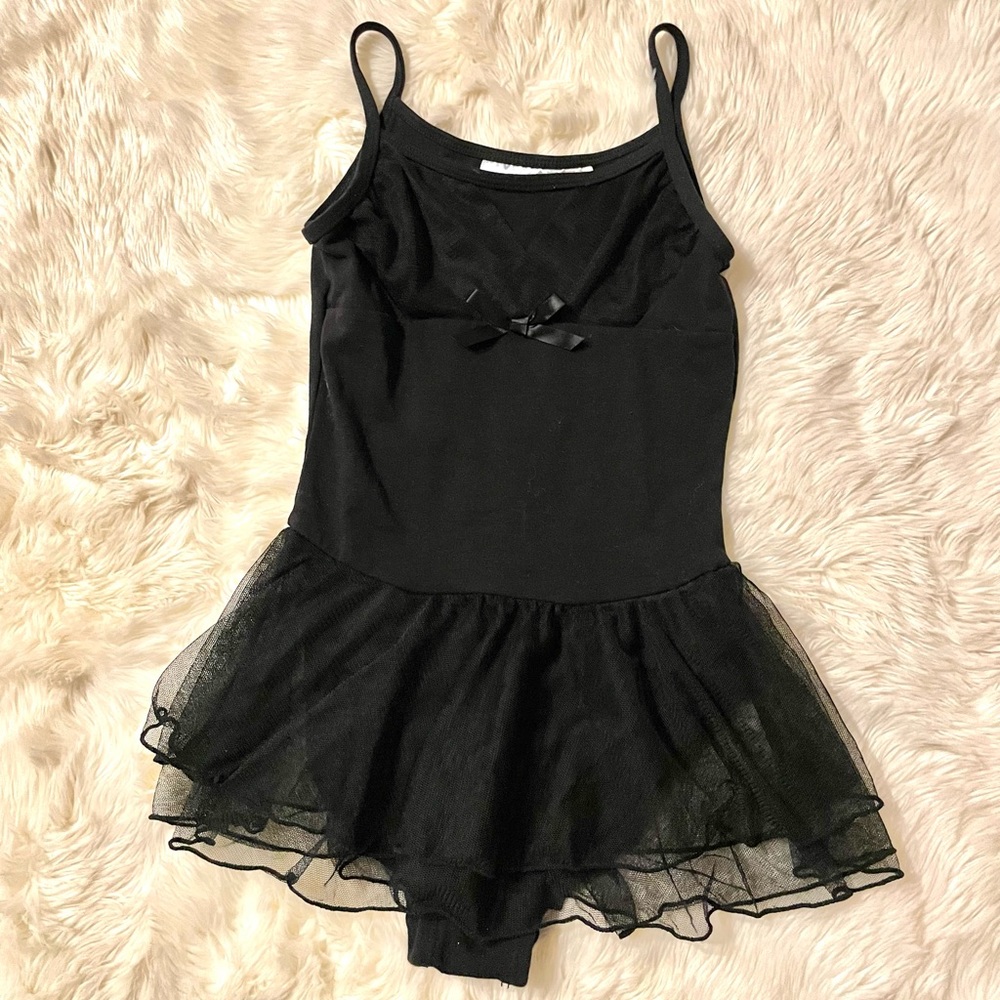 Black Danskin leotard with tutu